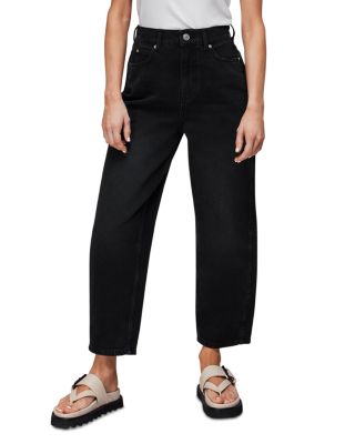 Whistles - Petites Authentic High Rise Barrel Jeans in Black
