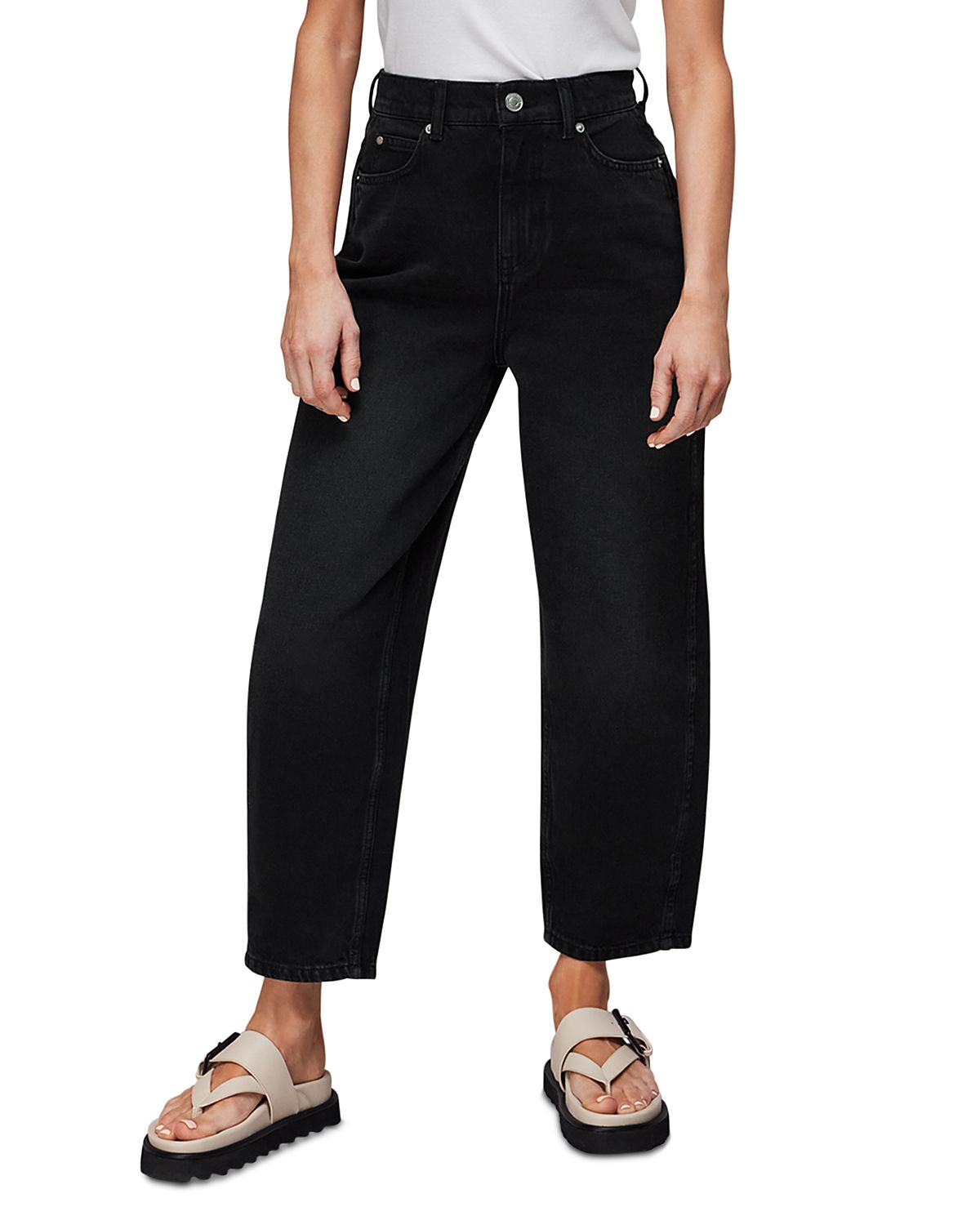 Whistles Petites Authentic High Rise Barrel Jeans