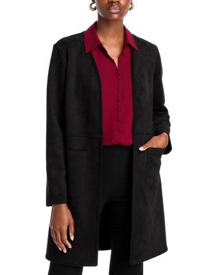 Tahari - Faux Suede Open Jacket