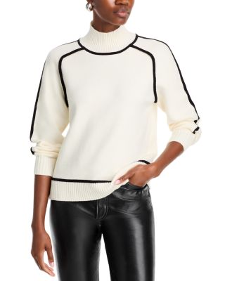Mock Neck Contrast Sweater