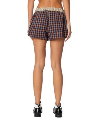 Mixed Plaid Boxer Shorts