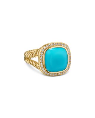 Albion&reg; Ring in 18K Yellow Gold with Gemstones and Diamonds, 15mm
