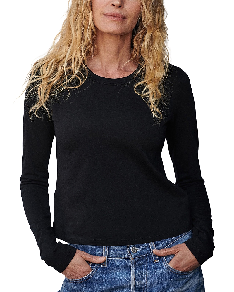 BUCK MASON PIMA LONG SLEEVE BOXY CREWNECK TEE