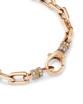 18K Gold Clive Diamond Chain Link Bracelet