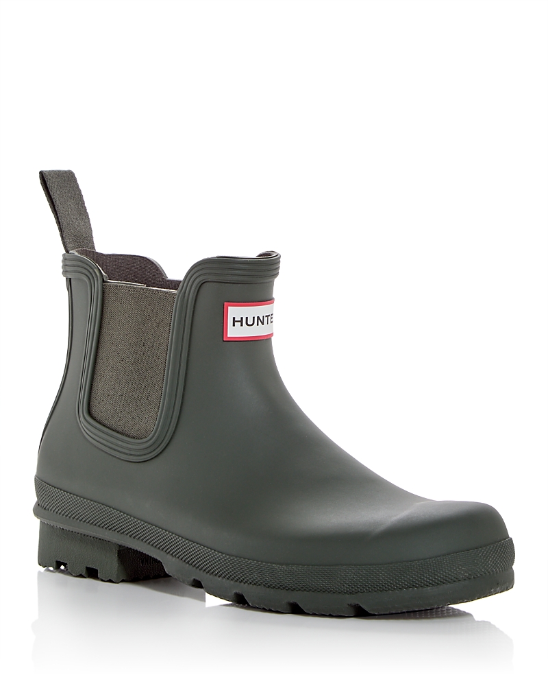 Hunter Original Waterproof Chelsea Rain Boot In Dark Olive
