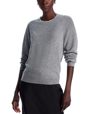 C by Bloomingdale's Cashmere - Pearl Embellished Sweater - Exclusive