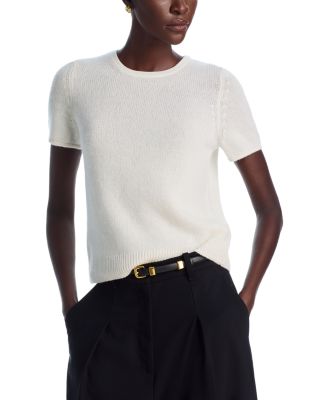 C by Bloomingdale's Cashmere - Short Sleeve Cashmere Shell Top - Exclusive