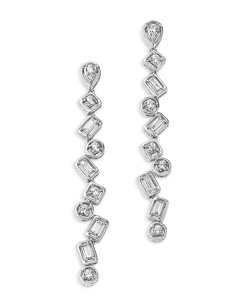 Bloomingdale's Fine Collection Diamond Drop Earrings In 14k White Gold, 0.50 Ct. T. W. In White