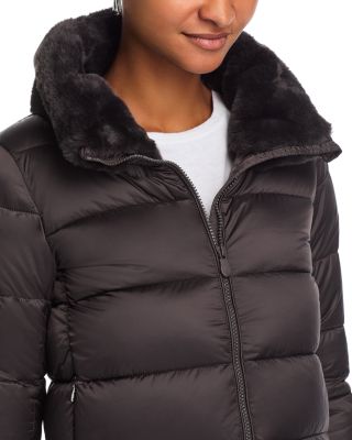 Mei Faux Fur Collar Coat