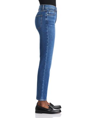 Le Sleek Straight Fit High Rise Cropped Jeans in Marsa