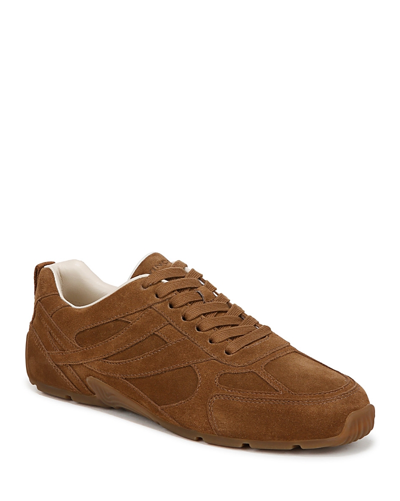 Vince Mojave Suede Retro Sneakers In Elmwood Brown Suede