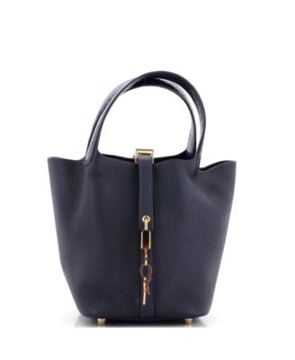 Pre-Owned Hermes Pm Touch Picotin Lock Bag Clemence with Matte Alligator