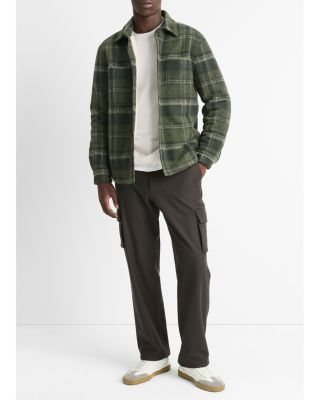 Plaid Fleece Lined Shirt Jacket