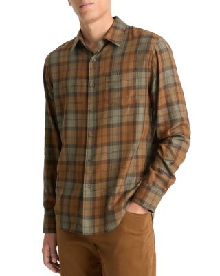 Vince - Castaic Cotton Blend Plaid Button Down Shirt