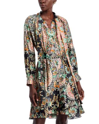 Gracia - Paisley Tie Neck Dress