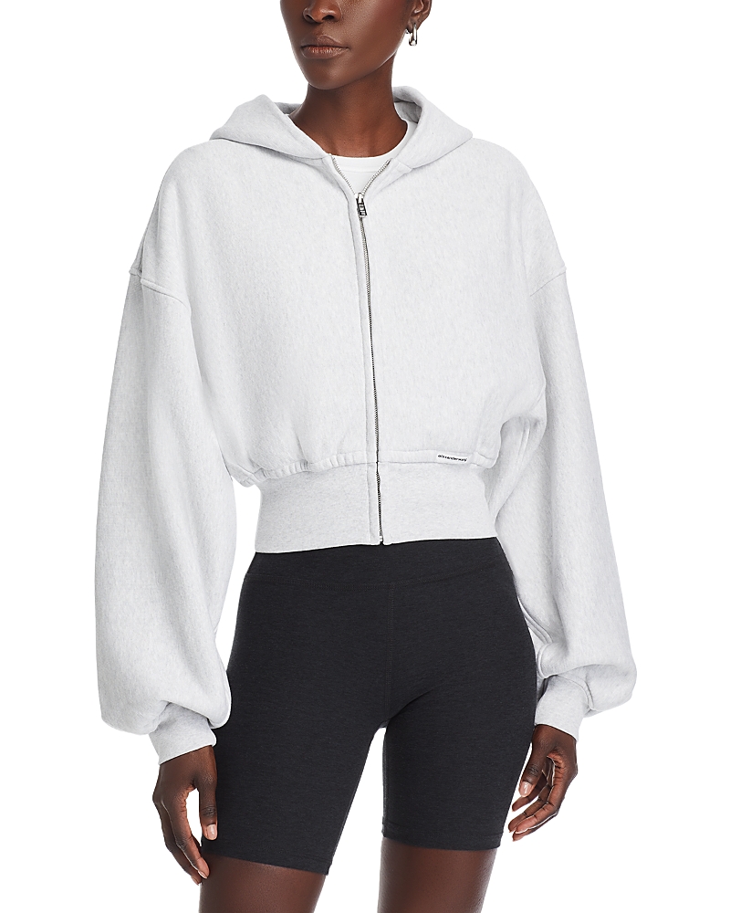 alexanderwang. t Cropped Zippered Hoodie