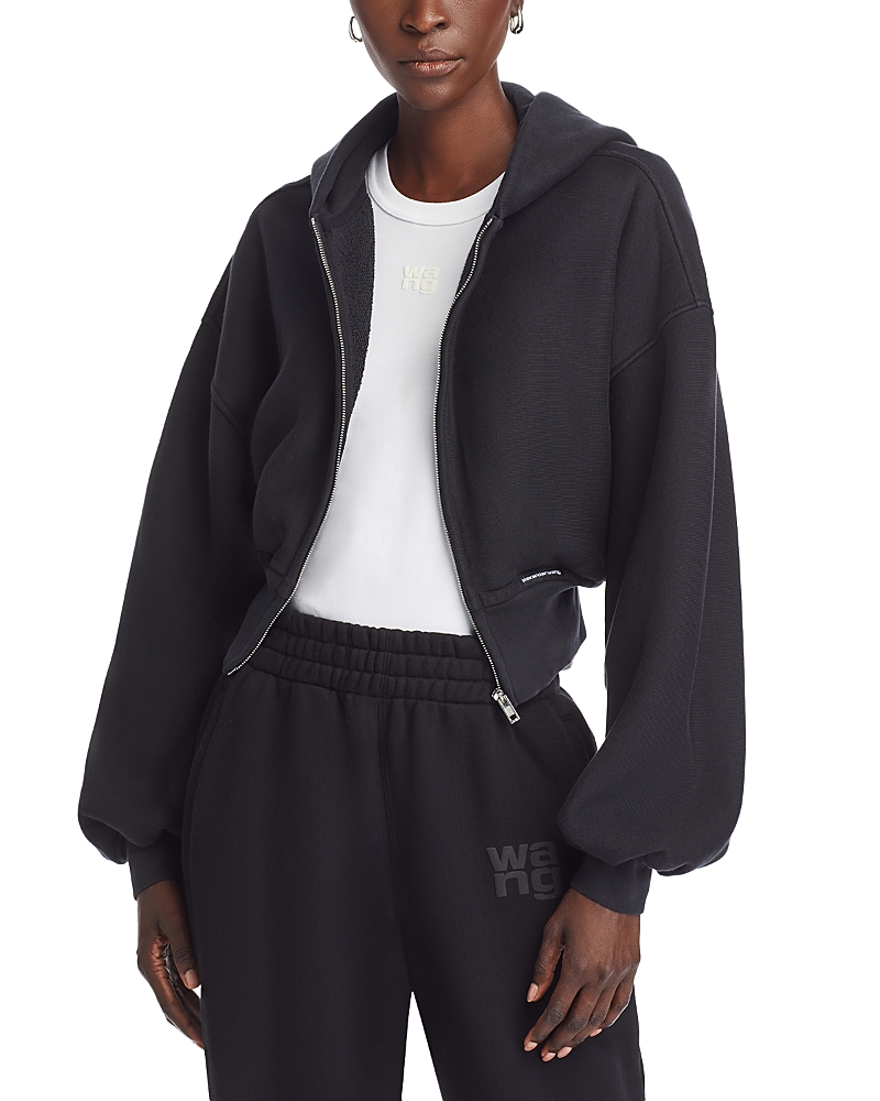 alexanderwang. t Cropped Zippered Hoodie