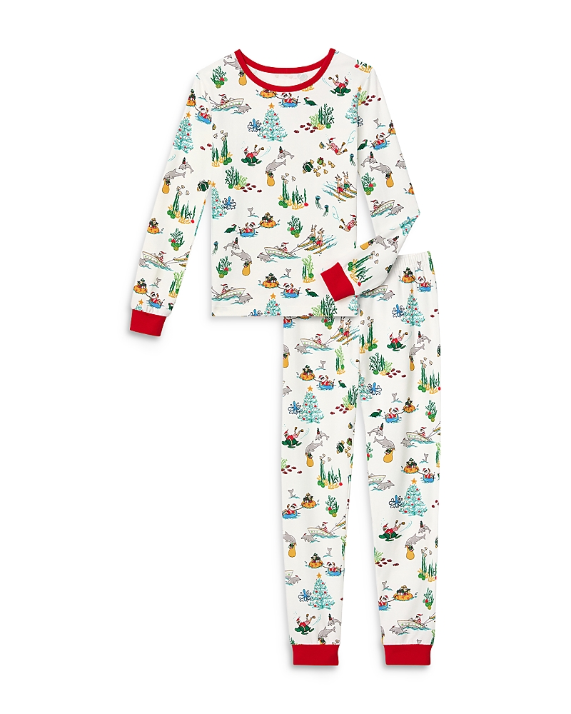 Shop Bedhead Pajamas Unisex Christmas Printed Long Sleeve Pajama Set - Little Kid, Big Kid In Tis The Sea-son