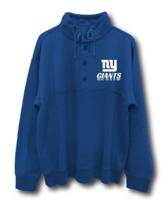 Junk Food Clothing - Unisex NFL New York Giants Mock 1/4 Button Up