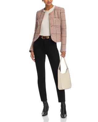 Ryleigh SlimHigh Rise Straight Ankle Jeans in Onyx