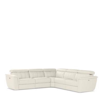 Trevi 5 Piece Power Reclining Leather Sectional