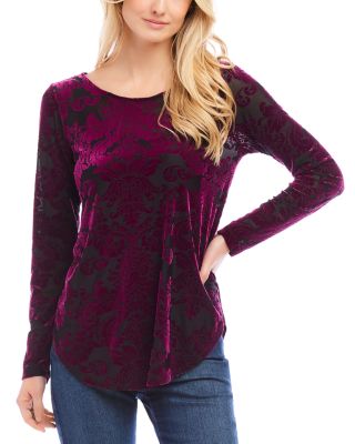 Karen Kane - Velvet Burnout Shirt