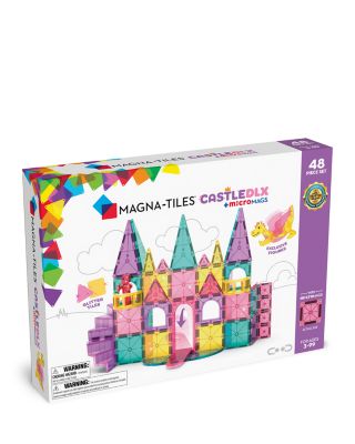 Magna-tiles - Castle DLX 48 Piece Magnetic Construction Set - 3+