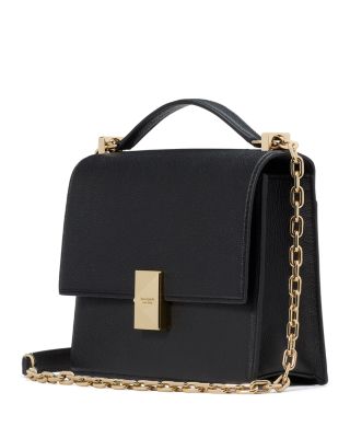 Deco Pebbled Leather Small Chain Shoulder Bag 