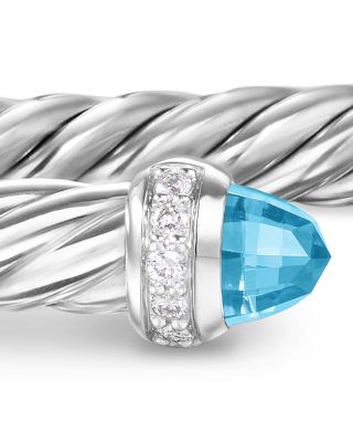 Cablespira Flex&reg; Bracelet in Sterling Silver with Diamonds, 4mm