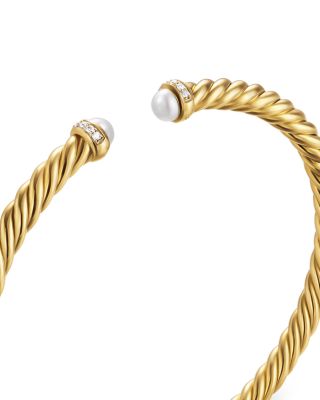 Cablespira Flex&reg; Bracelet in 18K Yellow Gold with Gemstones and Diamonds, 4mm