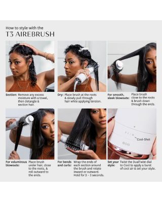 AireBrush One-Step Smoothing &amp; Volumizing Hair Dryer Brush in Satin Blush/Rose Gold