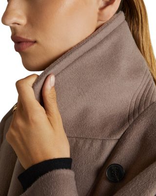 Bridget Wool-Blend Blindseam Coat