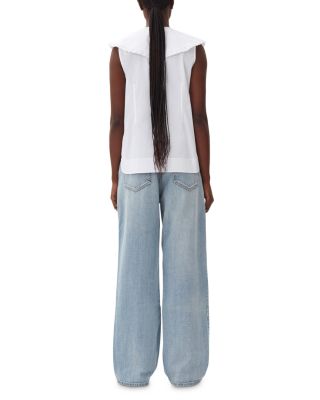 Frill Collar Sleeveless Shirt