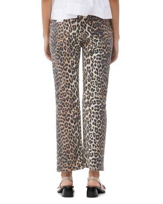 Betzy Cropped Jeans in Leopard