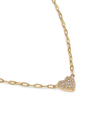 Diamond Heart Pendant Necklace in 14K Yellow Gold, 0.25 tcw