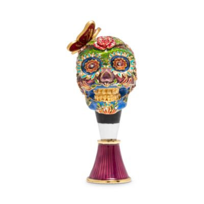 Calavera Skull Wine Stopper and Stand