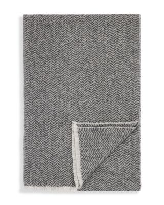 Vince Herringbone Cashmere Scarf