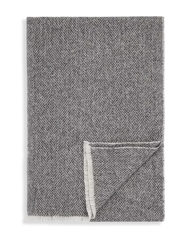 Vince Herringbone Cashmere Scarf