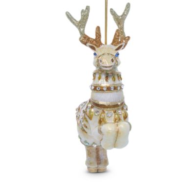 Blitzen Glass Ornament