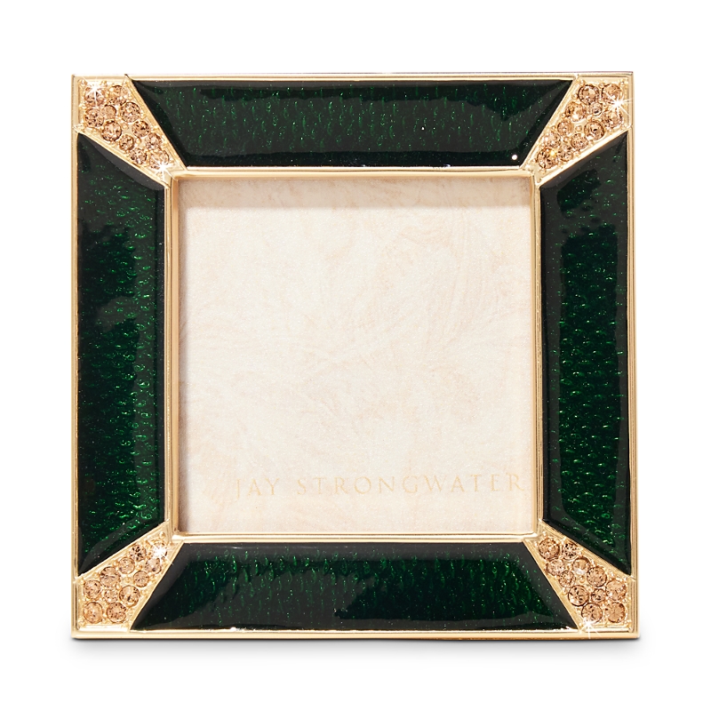 Jay Strongwater Leland Pave Corner 2 Square Frame In Multi