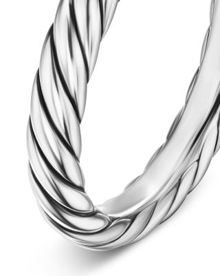 Cable Band Ring in Sterling Silver, 3.4mm