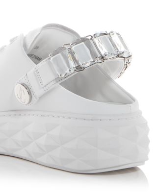 Women's Diamond Embellished Platform Slingback Sneakers