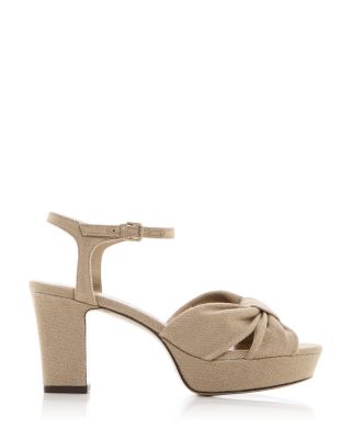 サンダル・ミュール JIMMY CHOO Heloise80 Vintagellic LeatherPlatform sandals Heloise 80 | Black Vintage Metallic Leather Platform Sandals