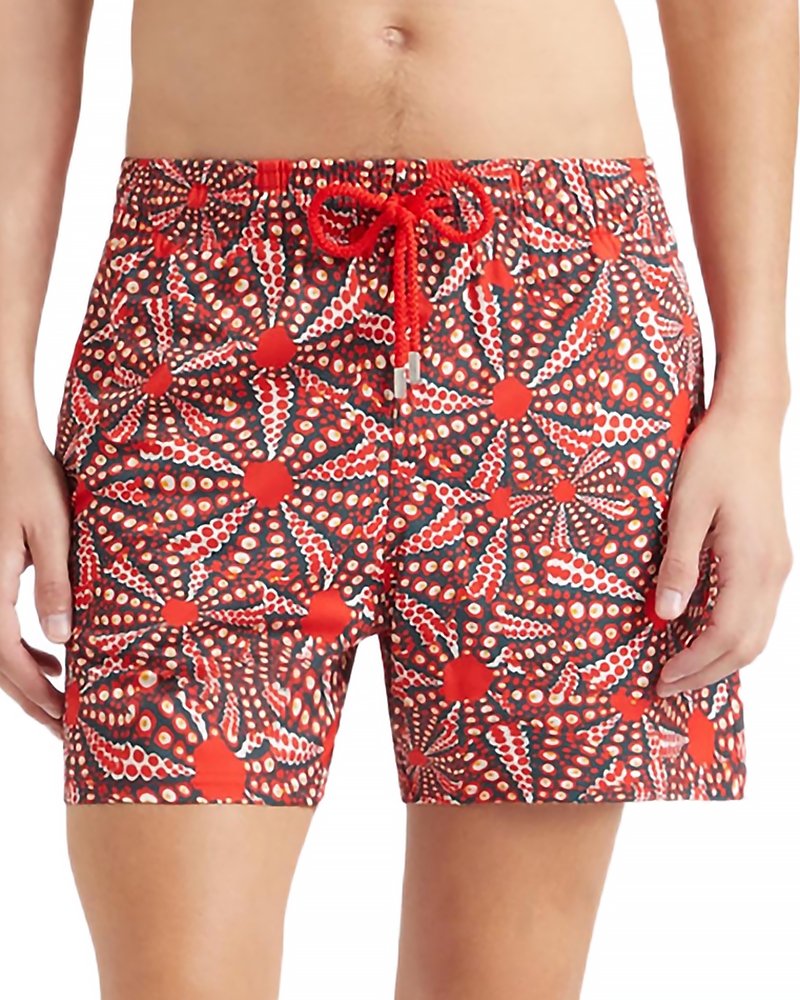 Vilebrequin Oursinades-print Swim Shorts In Poppy