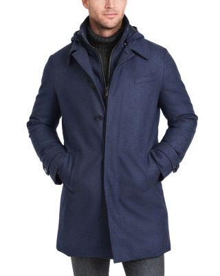 Down Filled Euro Coat With Removable Hood