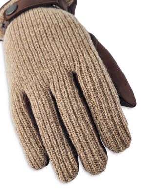Christopher Leather & Knit Gloves