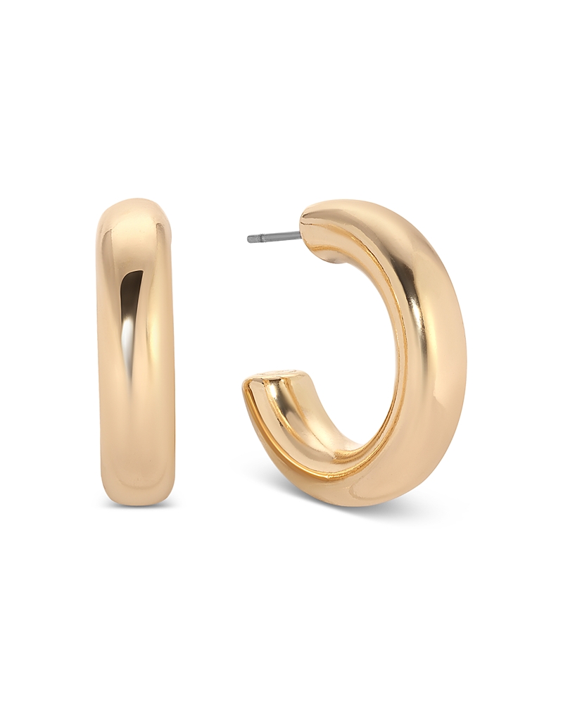 Ettika Small Thick Classic Hoop Earrings In Gold