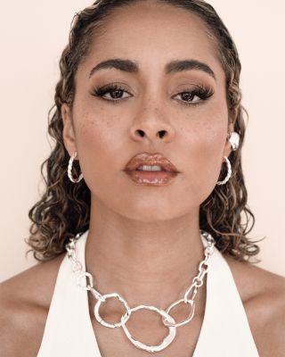 Spun Strands Twisted Hoop Earrings in Silver Plated