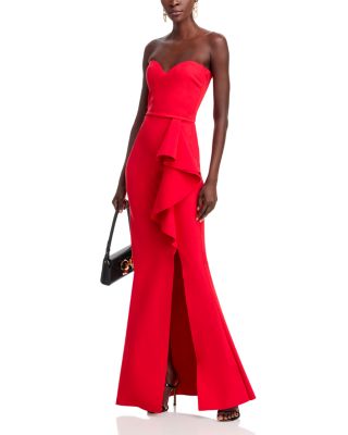Nary Strapless Ruffled Gown