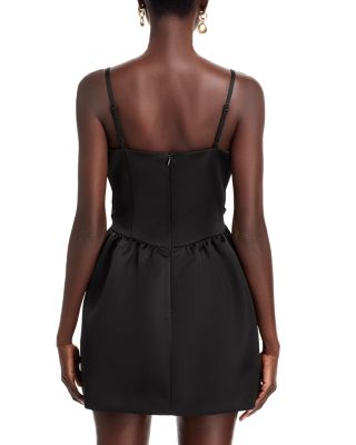 Satin Bow Mini Dress - Exclusive